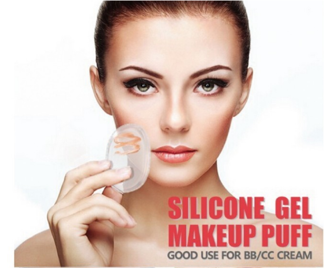 Esponja suave modificada para requisitos particulares de la licuadora de la belleza del silicón, esponja clara del maquillaje del silicón