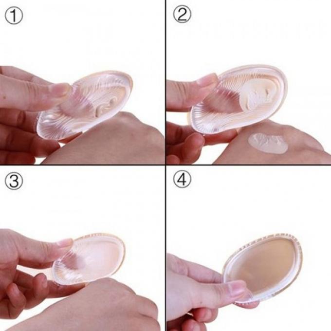 Esponja transparente del maquillaje del gel del silicón de la belleza de los accesorios de encargo del maquillaje