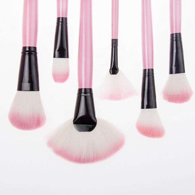 Color completo del rosa del sistema de cepillo del maquillaje de la belleza sintética para el polvo facial