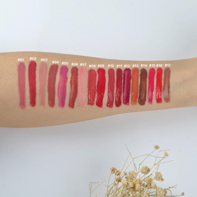 17 productos de maquillaje del labio de los colores que hidratan la aprobación brillante de la prenda impermeable MSDS de Lipgloss