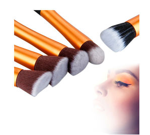 China Manija cosmética popular del metal del sistema de cepillo del maquillaje con los materiales del pelo de la fibra fábrica
